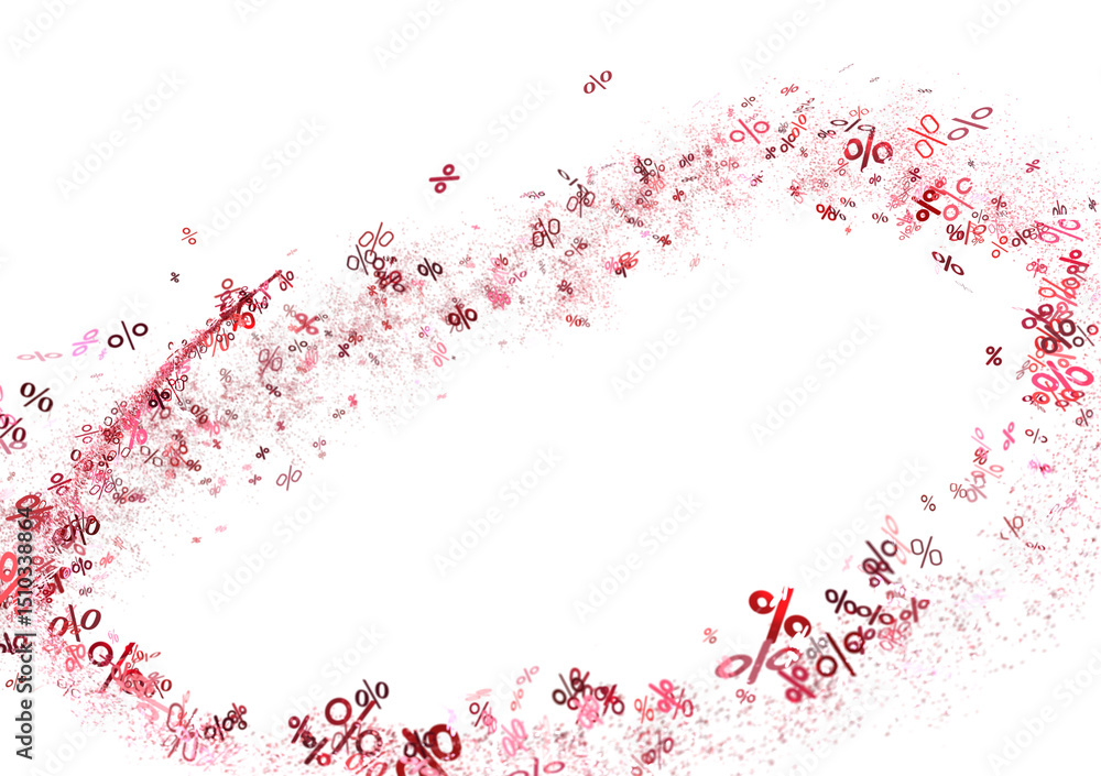 Poster 3d Sales icons floating in the air 3D rendering