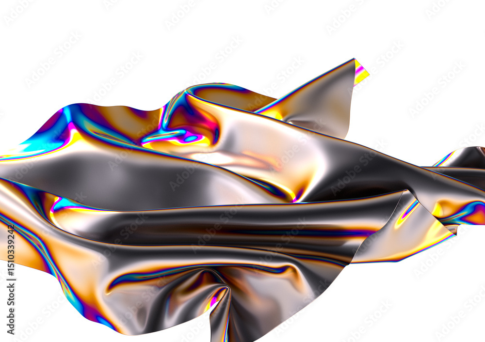 Poster 3d render abstract background. colorful twisted shapes in motion. computer generated digital art for