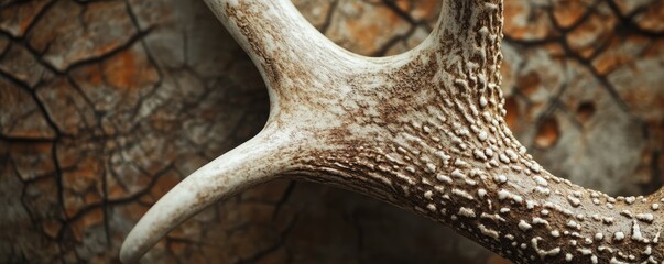 Macro Shot of Deer Antler Surface Texture