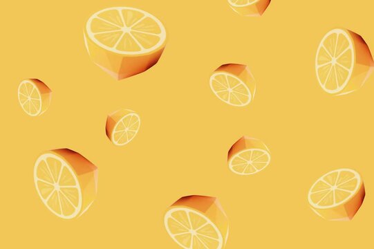 Fresh Lemon Slices on Yellow Background PatternThis design is suitable for various projects, ranging from product packaging design, marketing materials, kitchen decor, to uplifting digital backgrounds