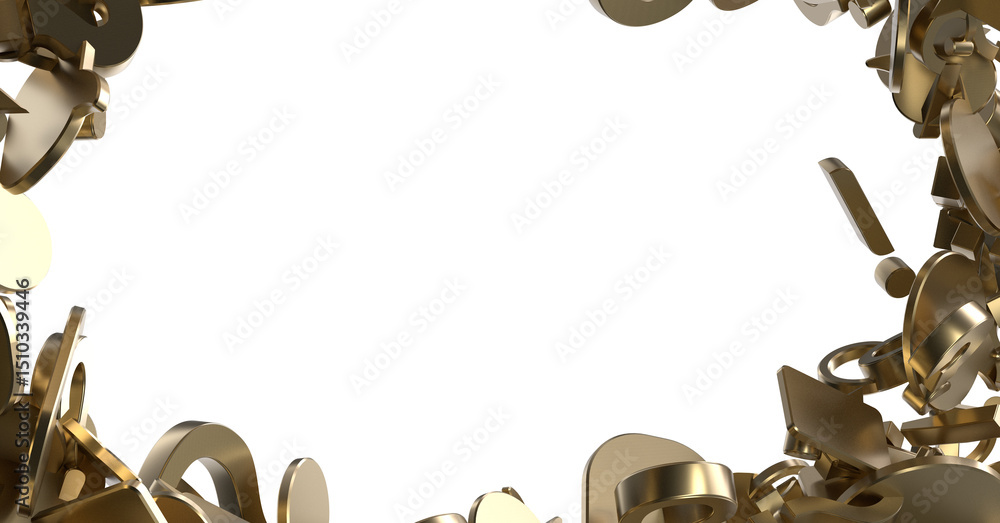 Poster 3D rendering flying email icon and web flying