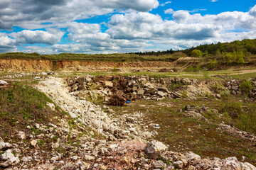Old quarry gradually turning into a dump