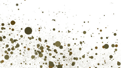 Shimmering Bliss: Mesmeric 3D Illustration Depicting Glistening gold Confetti In 3D PNG