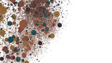 Sunburst and colorful confetti background frame illustration