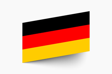 Flag of Germany. Germany flag official colors tilted icon digital vector illustration design.