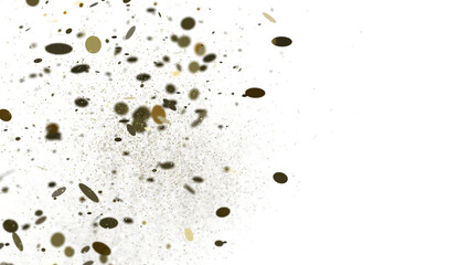 Sunburst and colorful confetti background frame illustration