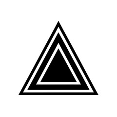 Triangle Icon Vector Flat Clean Look Isolated