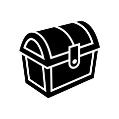 Treasure Chest Icon Vector Flat Clean Look
