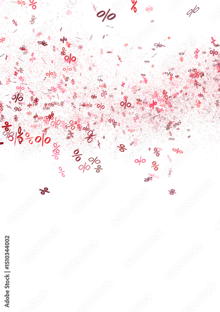 Poster 3d Sales icons floating in the air 3D rendering