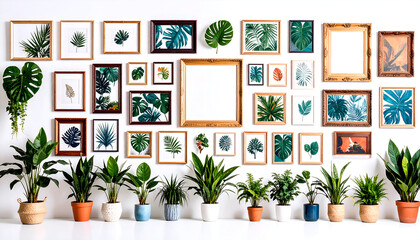 collage with flowers and plants