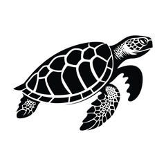 Turtle silhouette of simple minimal vector
