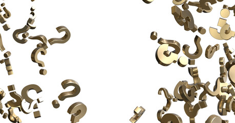 question marks background. 3d Illustration