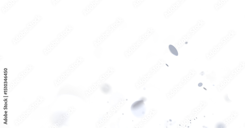 Leinwandbilder abstract background image featuring soft, light grey particles floating on a white backdrop. perfect