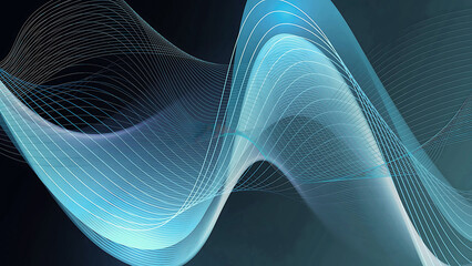 Dark Turquoise & Black Abstract Digital Background