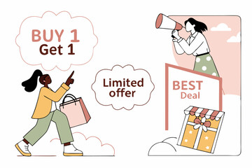 Modern sale tags and labels template shopping labels