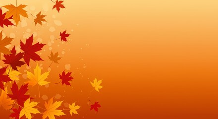 Obraz premium Autumn Leaves A Warm Fall Gradient