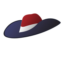 Cute cartoon hand drawn vector cowboy hat clipart.