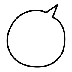 丸いシンプル手描きふきだし