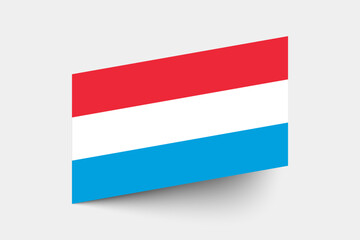 Flag of Luxembourg. Luxembourg flag official colors tilted icon digital vector illustration design.