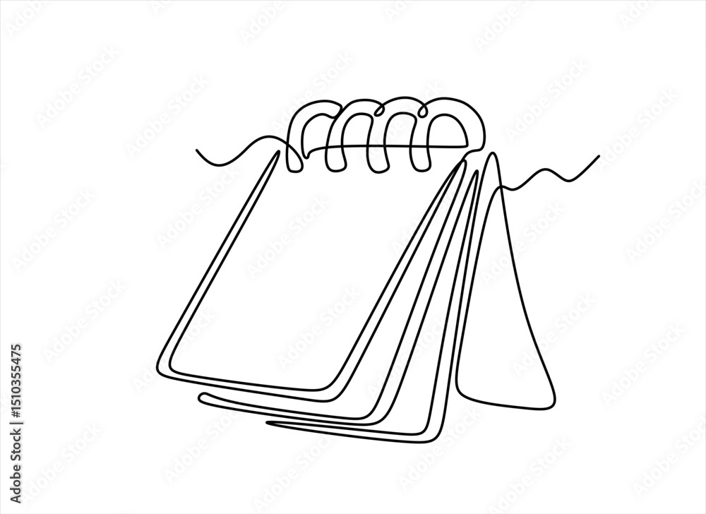 Poster calendar in one continuous line drawing. symbol of memorable date and event day in simple linear sty