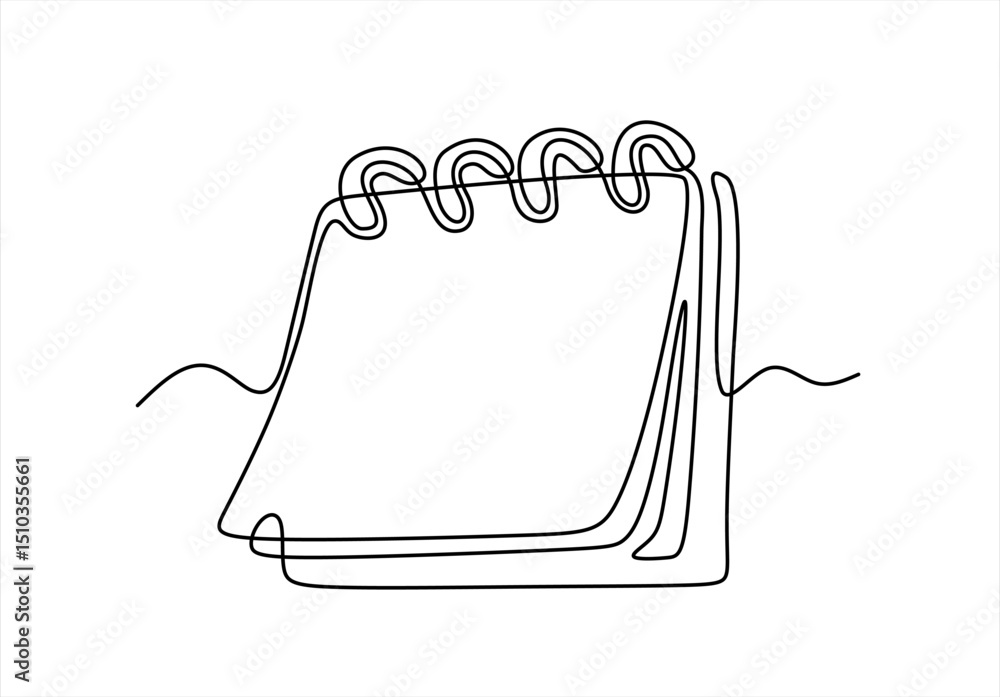 Poster calendar in one continuous line drawing. symbol of memorable date and event day in simple linear sty