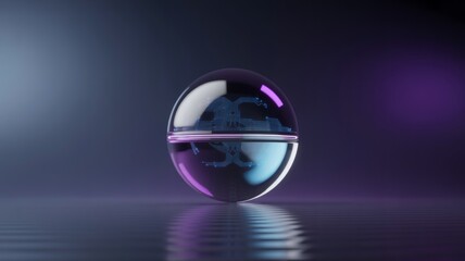Futuristic Neural Network Orb with Glowing Patterns Symbolizing AI and Digital Transformation Generative AI