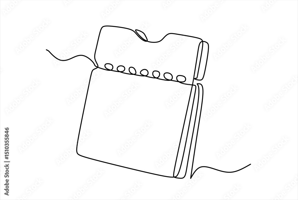 Poster calendar in one continuous line drawing. symbol of memorable date and event day in simple linear sty