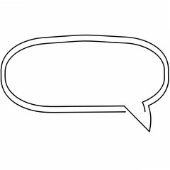 Transparent oval speech bubble design with a simple outline suitable for communication and messaging