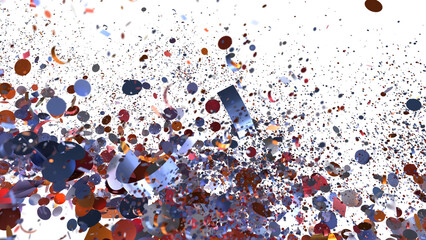 Abstract festive background with vibrant confetti explosion. Perfect for celebrations, parties, and joyful events.