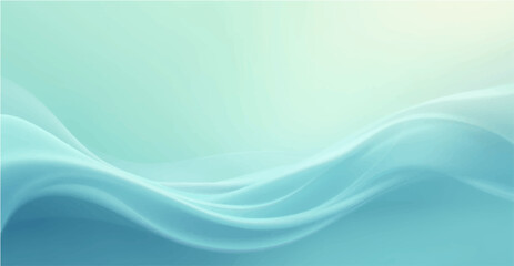 Abstract background with soft blue green gradient and flowing line.
