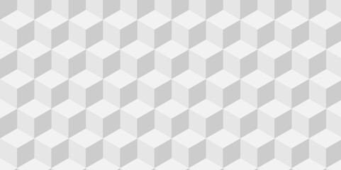 Structure white block box cube seamless pattern grid vintage surface triangle web monochrome square texture white background.	