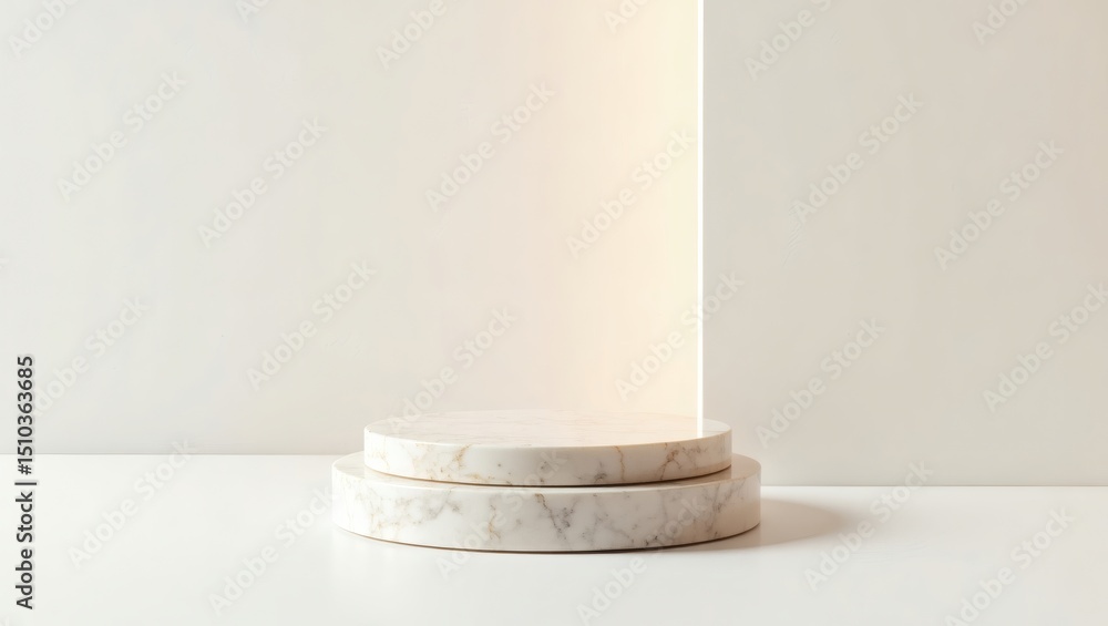 Poster elegant minimalist pedestal, showcasing a product or design in a clean and sophisticated setting