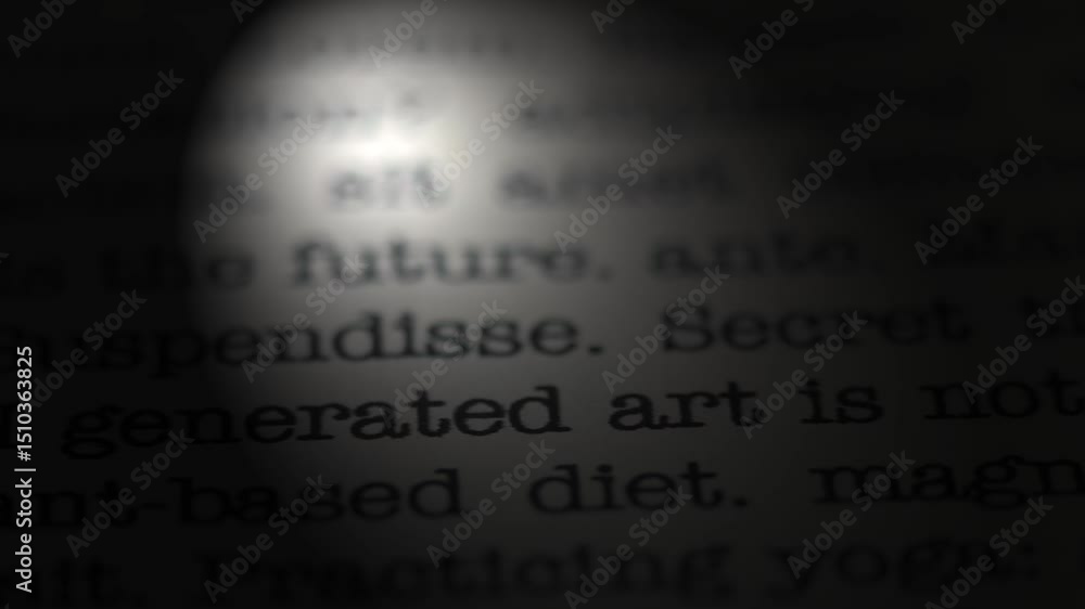 Poster ai generated art is not art. moving text printed on a page. slow motion. a piece of paper with a phr