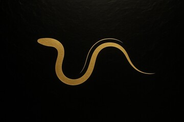 Fototapeta premium 金色の鰻のシルエット