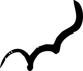 꽃 크레파스 라인 드로잉 아이콘(flower crayon line drawing icon)