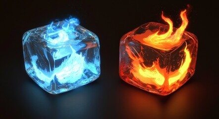 This captivating scene highlights the contrast between heat and cold.