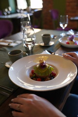 table setting at restaurant