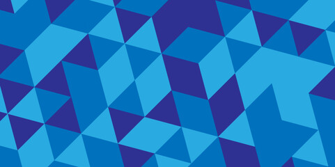 Geometric origami blue and dark square cube triangulated random cube low polygon triangle textile abstract corporate creative design.	