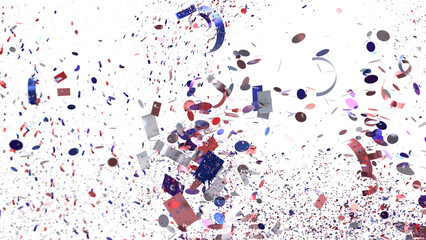 Falling confetti background. Festive party backdrop. Stock photo for celebration design.