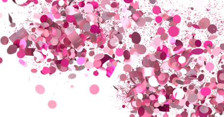 Festive pink confetti explosion, perfect for party invitations, celebrations, and joyful events.