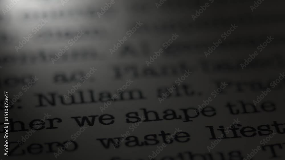 Aufkleber zero waste. we shape the future. topic of environmental conservation. moving text printed on a page.