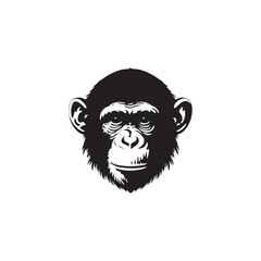 **"Expressive Chimpanzee Vector Silhouette: Intelligent Primate Design Featuring Strong Limbs, Thoughtful Posture, and Natural Form in Clean, Minimalist Style for Crafts and Digital Art"**
