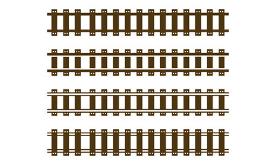 Train tracks vector icon logo Design Template