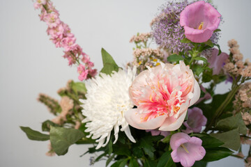 a bouquet made of different flowers