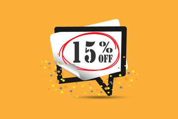 Special discount offer, percentage sticker.