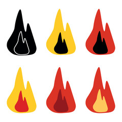 fire icons set