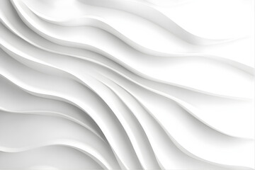 Abstract White Wave Background Elegant Smooth Curves Modern Design Architectural 3D Render Illustration Soft Light Texture Minimalist Style Clean Lines Pattern Wallpaper Graphic Resource    