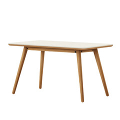 Fototapeta premium Vector illustration of a minimalist Scandinavian-style table, Transparent Background