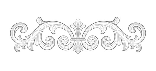 Vintage decorative ornament, frame swirls and scrolls retro design vector shape. element for design invitations paper, cards or textile. isolated on white. © Soelma