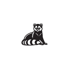 **"Mysterious Civet Vector Silhouette: Sleek Nocturnal Mammal Design Featuring Long Body, Striped Tail, and Stealthy Stance in Clean, Minimalist Style for Crafts and Digital Art"**
